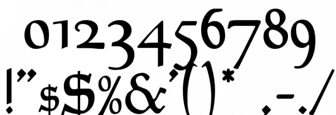 Goudy Mediaeval Regular Font OTHER CHARS