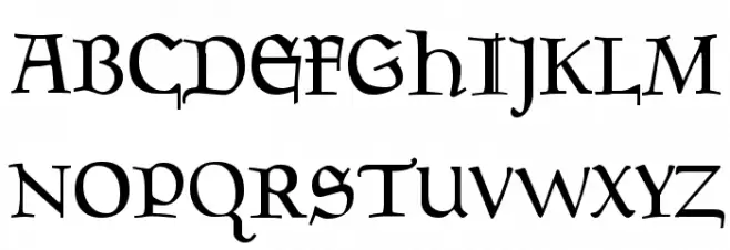 Goudy Mediaeval Regular フォント 大文字