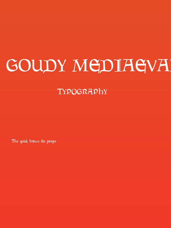 Goudy Mediaeval Regular Poster