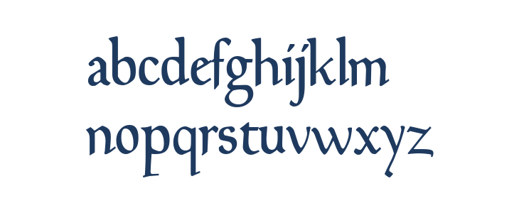 Goudy Mediaeval Regular Lowercase