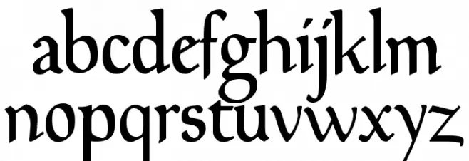 Goudy Mediaeval Regular Fuentes MINÚSCULAS