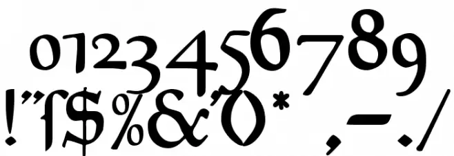 Goudy Medieval Alternate Font OTHER CHARS