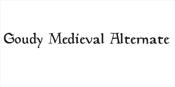 Goudy Medieval Alternate Logo