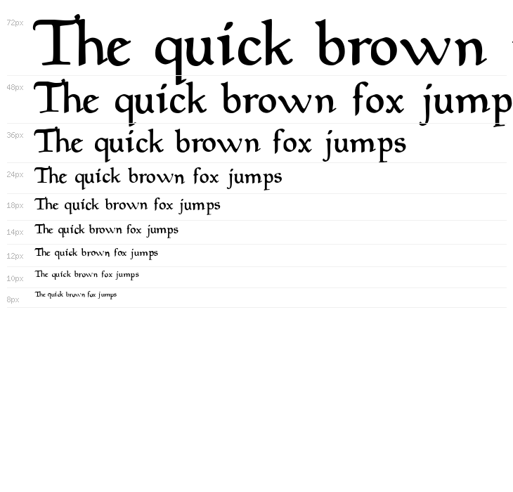 Goudy Medieval Alternate Waterfall