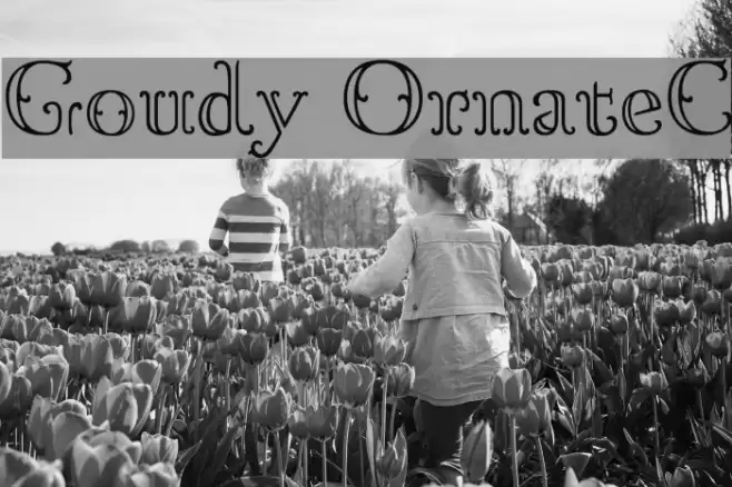 Goudy OrnateC Font examples