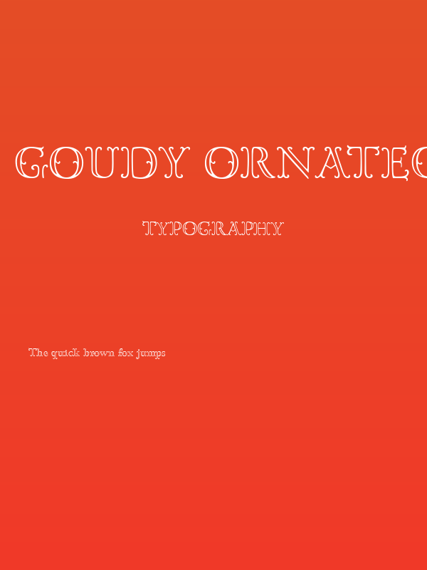 Goudy OrnateC Poster
