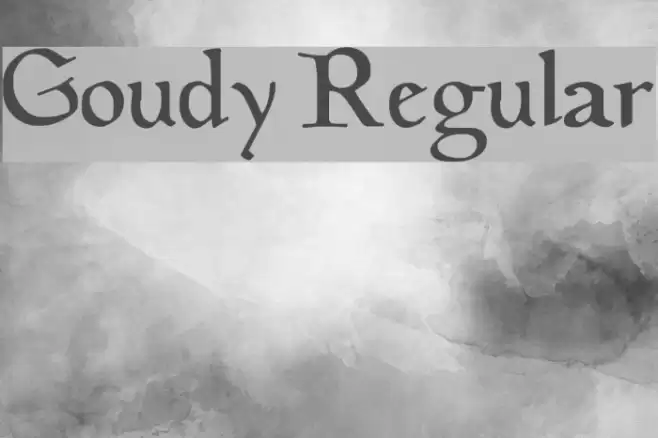 Goudy Regular Font examples
