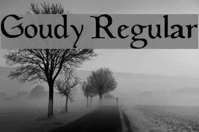 Goudy Regular Font examples
