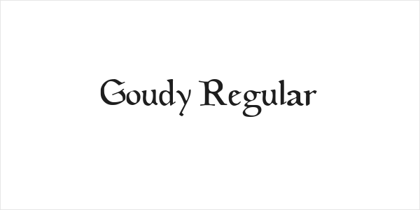 Goudy Regular Logo