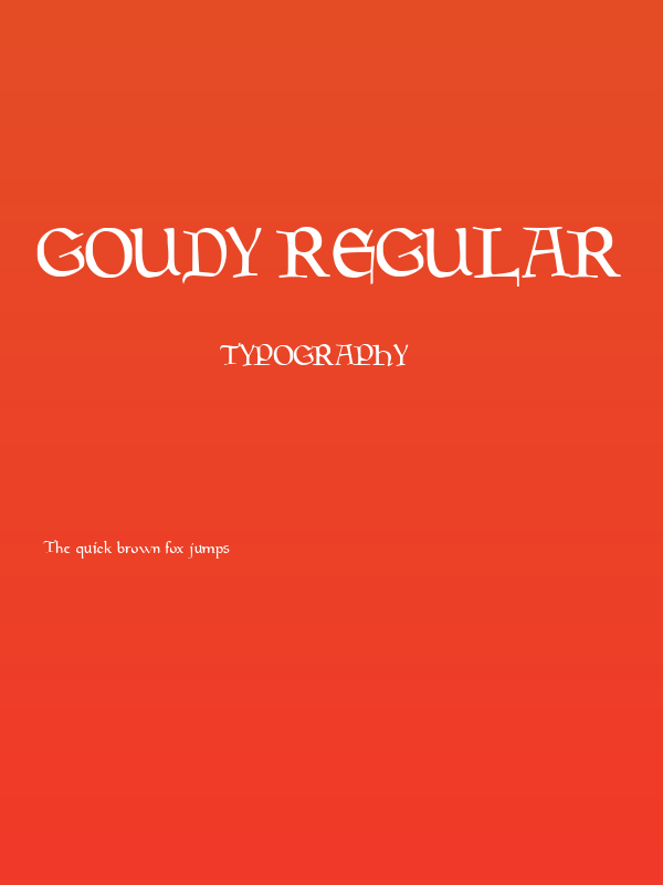 Goudy Regular Poster