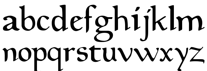 Goudy Regular Font LOWERCASE