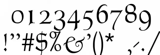 Goudy Thirty Light Font OTHER CHARS