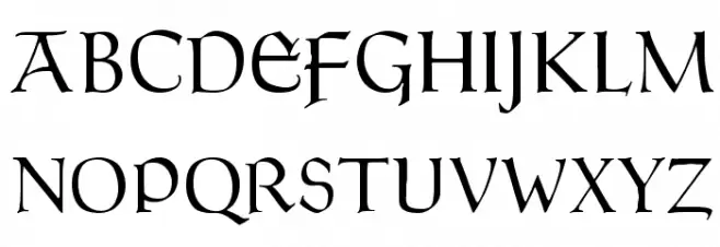 Goudy Thirty Light Fonte MAIÚSCULAS