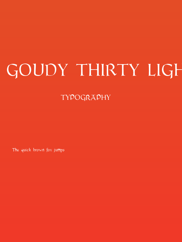 Goudy Thirty Light Poster
