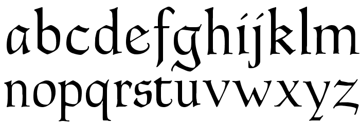 Goudy Thirty Light Font LOWERCASE