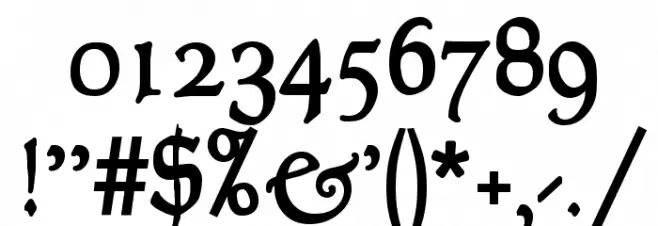 Goudy Thirty Font OTHER CHARS