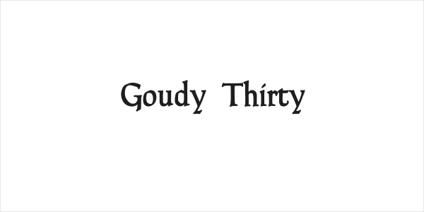 Goudy Thirty Logo