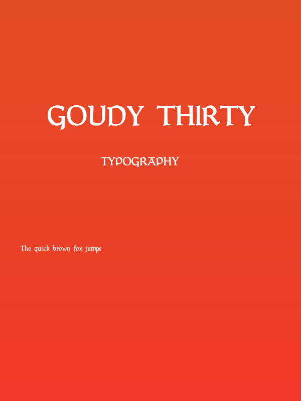Goudy Thirty Poster