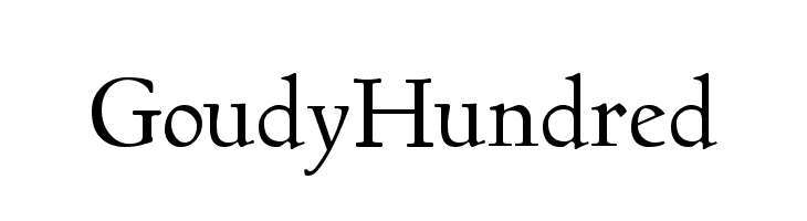 GoudyHundred  font caratteri gratis