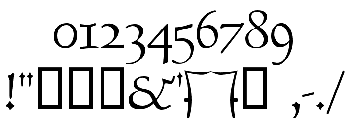 GoudyHundred Font OTHER CHARS