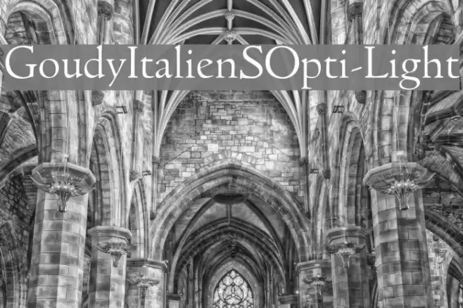 GoudyItalienSOpti-Light Font examples