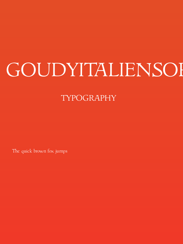 GoudyItalienSOpti-Light Poster