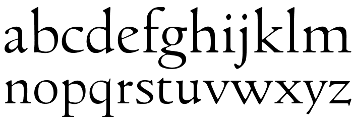 GoudyItalienSOpti-Light Font LOWERCASE