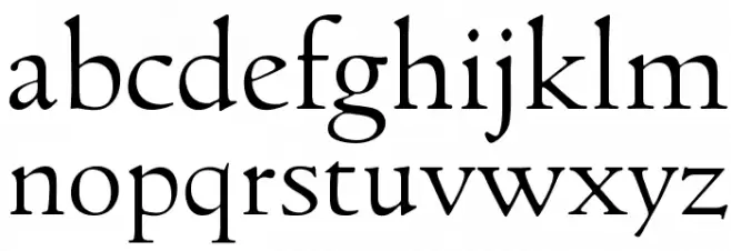 GoudyItalienSOpti-Light 字体 小写