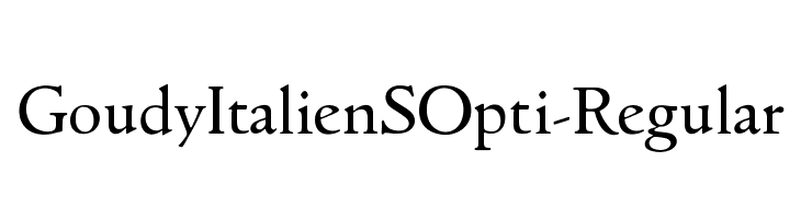 GoudyItalienSOpti-Regular  Frei Schriftart Herunterladen