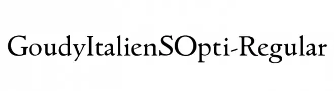 GoudyItalienSOpti-Regular  Frei Schriftart Herunterladen