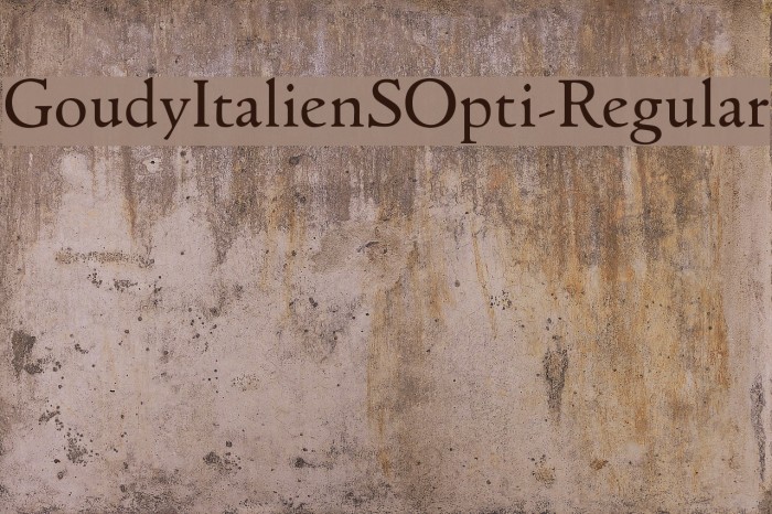 GoudyItalienSOpti-Regular Font examples