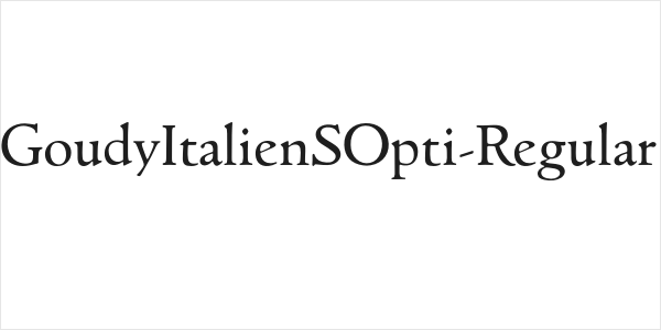 GoudyItalienSOpti-Regular Logo