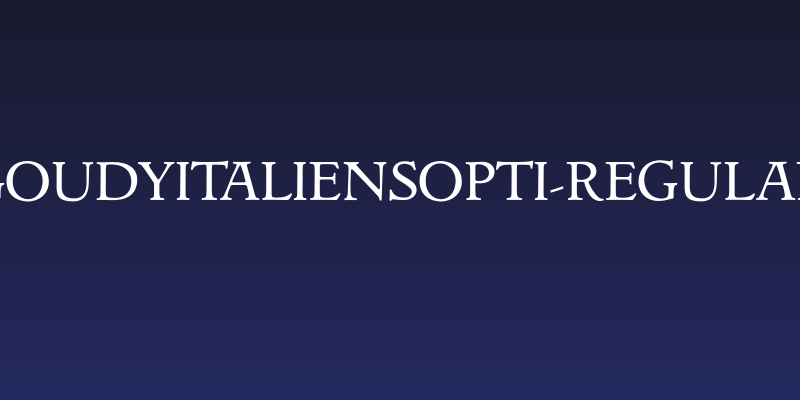 GoudyItalienSOpti-Regular Social Header