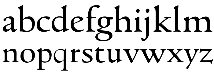 GoudyItalienSOpti-Regular Font LOWERCASE