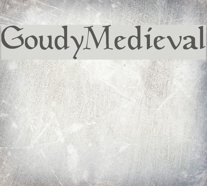 GoudyMedieval Caratteri examples