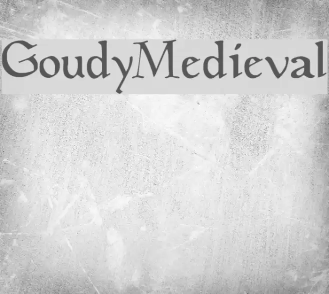 GoudyMedieval Caratteri examples