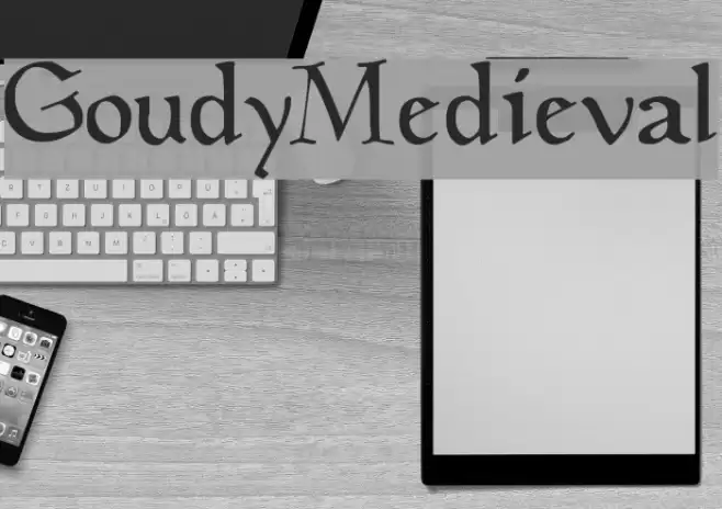 GoudyMedieval Caratteri examples
