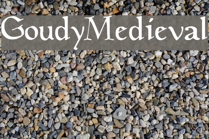 GoudyMedieval Caratteri examples