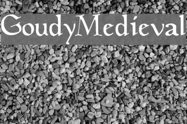 GoudyMedieval Caratteri examples