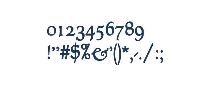 GoudyThirty-DemiBold Other Characters