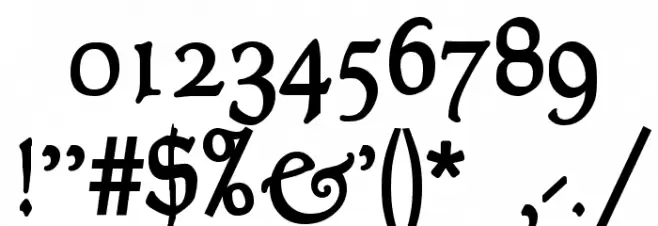 GoudyThirty-DemiBold Font OTHER CHARS