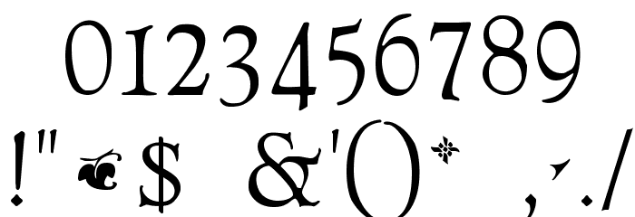 GoudyTwenty Font OTHER CHARS