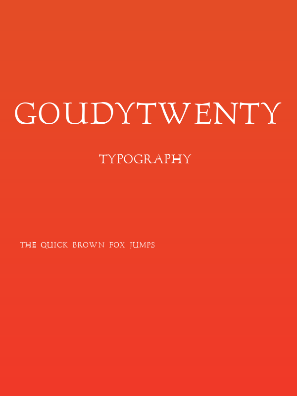 GoudyTwenty Poster