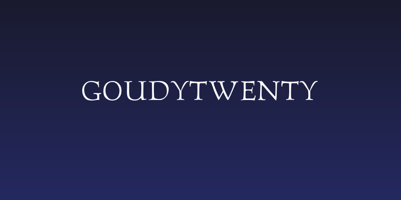 GoudyTwenty Social Header