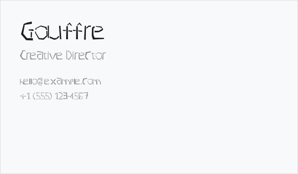 Gouffre Business Card