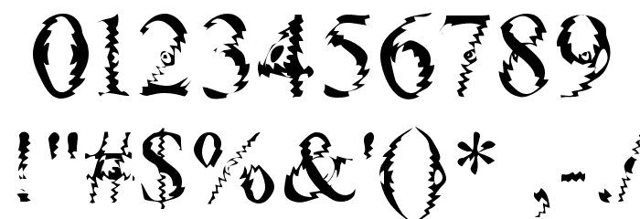 Gouge Font OTHER CHARS