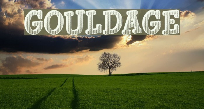 Gouldage Font examples