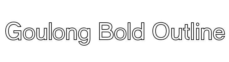 Goulong Bold Outline  les polices de caractères gratuit tlcharger