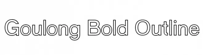 Goulong Bold Outline  les polices de caractères gratuit tlcharger