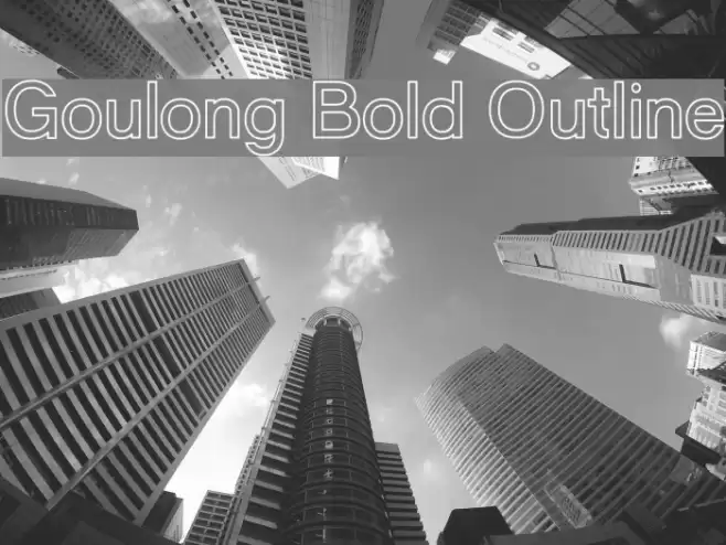 Goulong Bold Outline Font examples